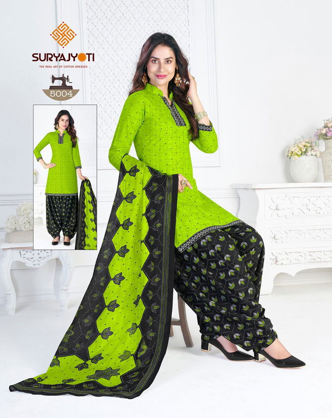 Suryajyoti Trendy Patiyala 5 Casual Daily Wear Cotton Printed Dress Materail Collection